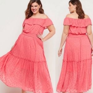 Lane Bryant Off the Shoulder Peasant Dress